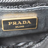 Prada Bow Tie Pleated Tote Leather