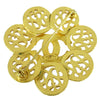 Chanel Vintage CC Flower Textured Metal