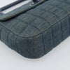Chanel Chocolate Bar Mademoiselle Top Handle Quilted Denim