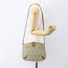 Christian Dior Vintage Honeycomb Canvas and Leather