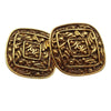 Chanel Vintage Diamond Clip-On Gold-plated