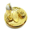 Chanel Vintage CC Round Clip-On Metal