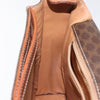 Celine Vintage Macadam Circle Logo Canvas and Leather