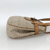 Christian Dior Vintage Honeycomb Canvas and Leather