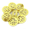 Chanel Vintage CC Flower Textured Metal