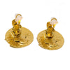 Chanel Vintage CC Round Clip-On Metal