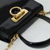Salvatore Ferragamo Gancini Convertible Top Handle Patent Leather
