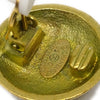 Chanel Vintage CC Round Clip-On Metal