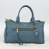 Prada Front Zip Convertible Satchel Vitello Phenix
