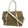 Prada Open Tote Canvas with Leather