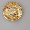 Chanel Vintage Round Clip-On Metal with Faux Pearl