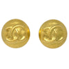 Chanel Vintage CC Round Clip-On Metal