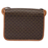 Celine Vintage Macadam Circle Logo Canvas and Leather
