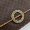 Celine Vintage Macadam Circle Logo Canvas and Leather