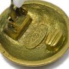 Chanel Vintage CC Round Clip-On Metal