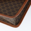 Celine Vintage Macadam Circle Logo Canvas and Leather