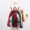 Gucci Logo Drawstring Striped Canvas