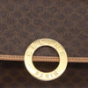 Celine Vintage Macadam Circle Logo Canvas and Leather