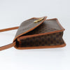 Celine Vintage Macadam Circle Logo Canvas and Leather