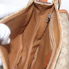 Celine Vintage Macadam Circle Logo Canvas and Leather