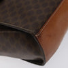 Celine Vintage Macadam Circle Logo Canvas and Leather