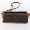 Celine Vintage Macadam Circle Logo Canvas and Leather