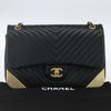 Chanel Double Chevron Flap Quilted Leather