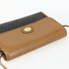 Christian Dior Vintage Honeycomb Canvas and Leather