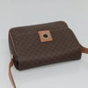 Celine Vintage Macadam Circle Logo Canvas and Leather