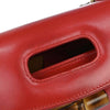 Gucci Vintage Convertible Bamboo Top Handle Leather