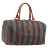 Fendi Vintage Pequin Boston Coated Canvas