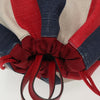 Gucci Logo Drawstring Striped Canvas