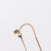 Christian Dior Vintage Logo Round Pendant Metal and Crystals