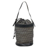 Fendi FF Logo Mon Tresor Bucket Printed Shearling with Leather