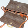 Celine Vintage Macadam Circle Logo Canvas and Leather