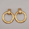 Chanel Vintage CC Round Drop Clip-On Metal