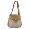 Christian Dior Vintage Honeycomb Canvas and Leather