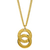 Celine Vintage Logo Circle Pendant Metal