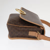 Celine Vintage Macadam Circle Logo Canvas and Leather
