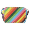 Valentino Garavani Rockstud 1973 Camera Striped Leather