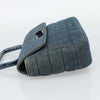 Chanel Chocolate Bar Mademoiselle Top Handle Quilted Denim