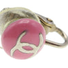 Chanel CC Round Clip-On Enamel with Metal