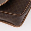 Celine Vintage Macadam Circle Logo Canvas and Leather