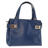 Salvatore Ferragamo Double Gancini Side Buckle Tote Leather