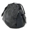 Prada Bow Tie Pleated Tote Leather