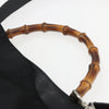 Gucci Vintage Bamboo Handle Open Hobo Nylon