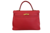 Hermes Kelly Red Clemence with Gold Hardware