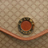Celine Vintage Macadam Circle Logo Canvas and Leather