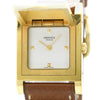 Hermes Medor Quartz Plated Metal and Leather
