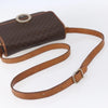 Celine Vintage Macadam Circle Logo Canvas and Leather